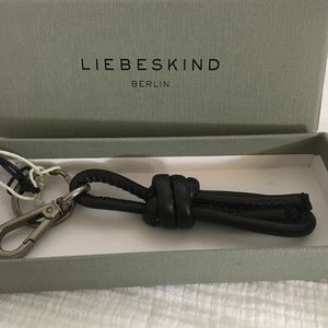 Liebeskind Berlin Leather Key Ring, Black